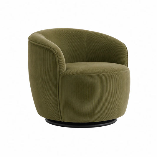 Silla Giratoria de Terciopelo Verde