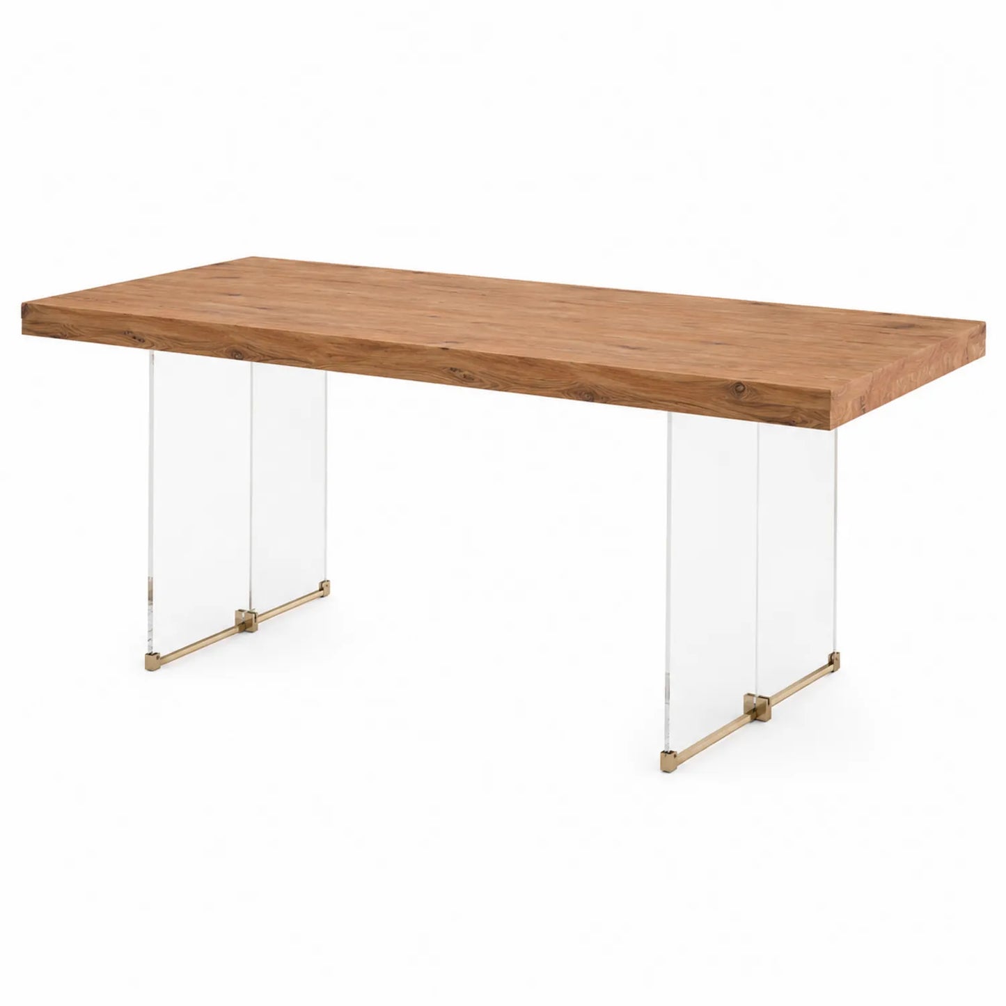 Mesa de comedor de madera y acrílico 200x100 cm