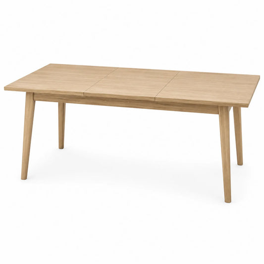 Mesa de comedor extensible de madera de roble 160/200x90x75 cm