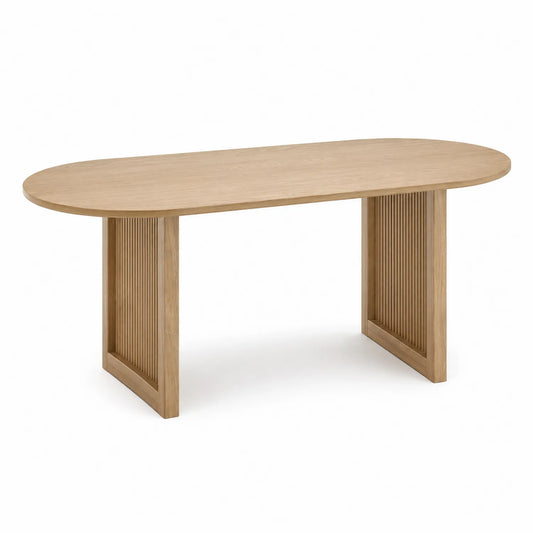 Mesa de comedor de madera de roble 200x100x75 cm